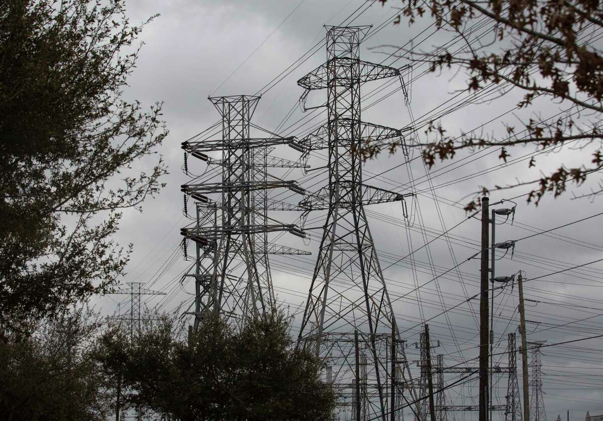 Power lines in Houston. By the time the state’s grid manager forecast that the severe winter weather would drive record demand, the options to respond were limited.