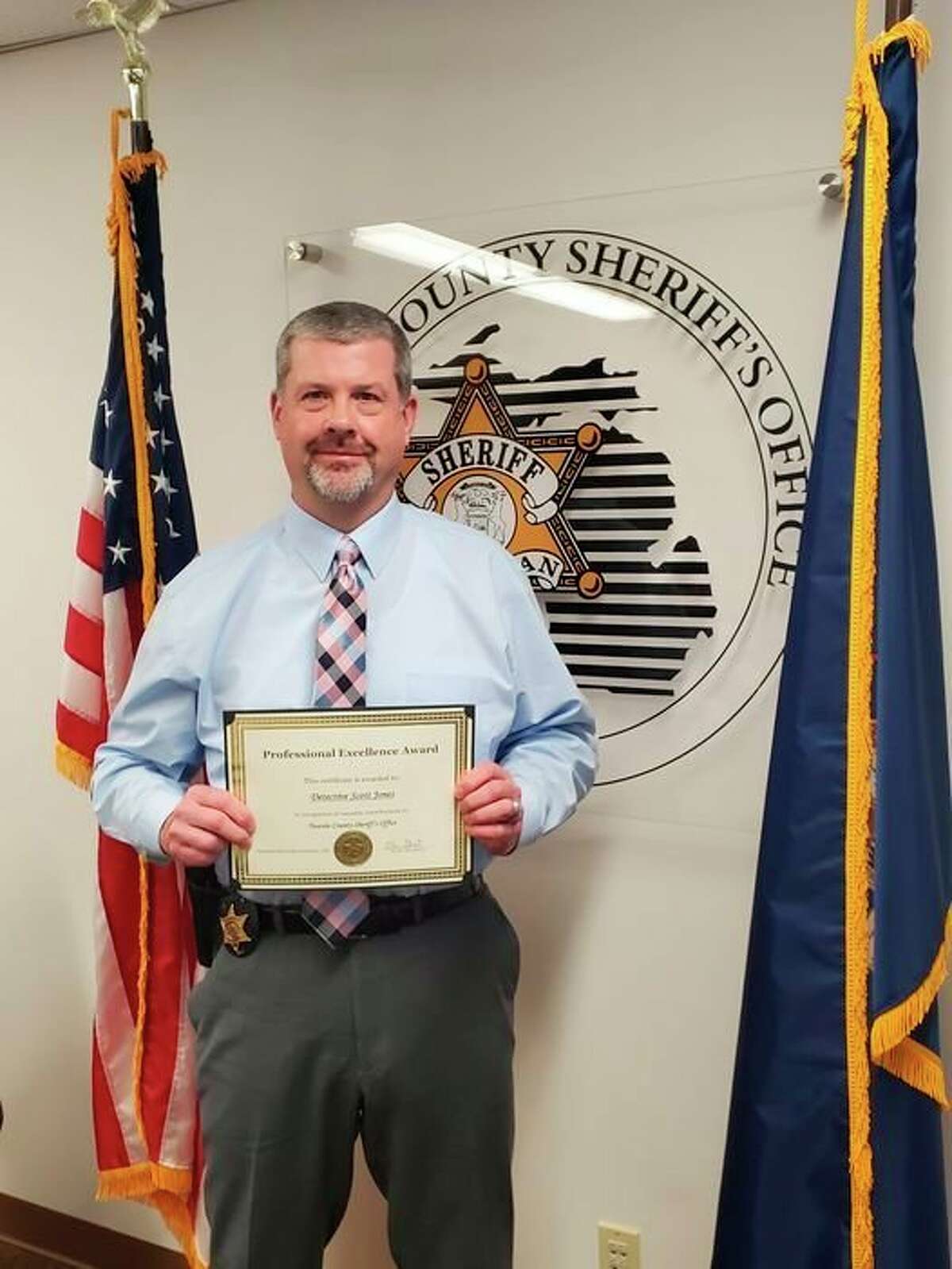For his part in helping with a sexual assault case, Tuscola County Sheriff's Department Detective Sgt. Scott Jones received a Professional Excellence Award. (Courtesy Photo)