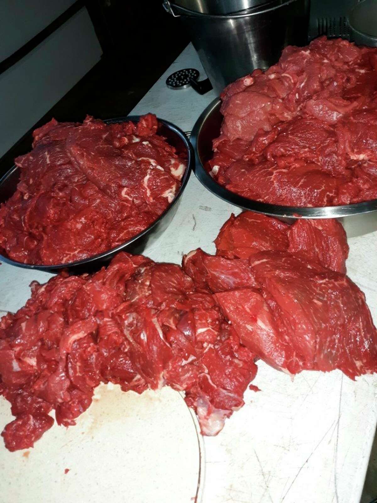 Steaks cut and ready to package from beef freshly butchered by the Eicher family. (Courtesy photo)