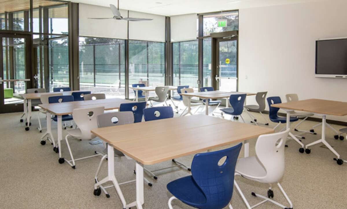 The Koret Teaching and Learning Center in the clubhouse at the Lisa and Douglas Goldman Tennis Center in Golden Gate Park