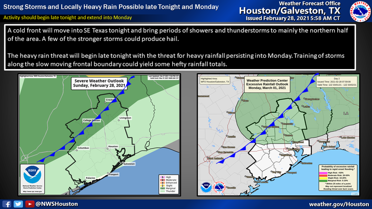 Cold front to bring storms, possible hail through Monday