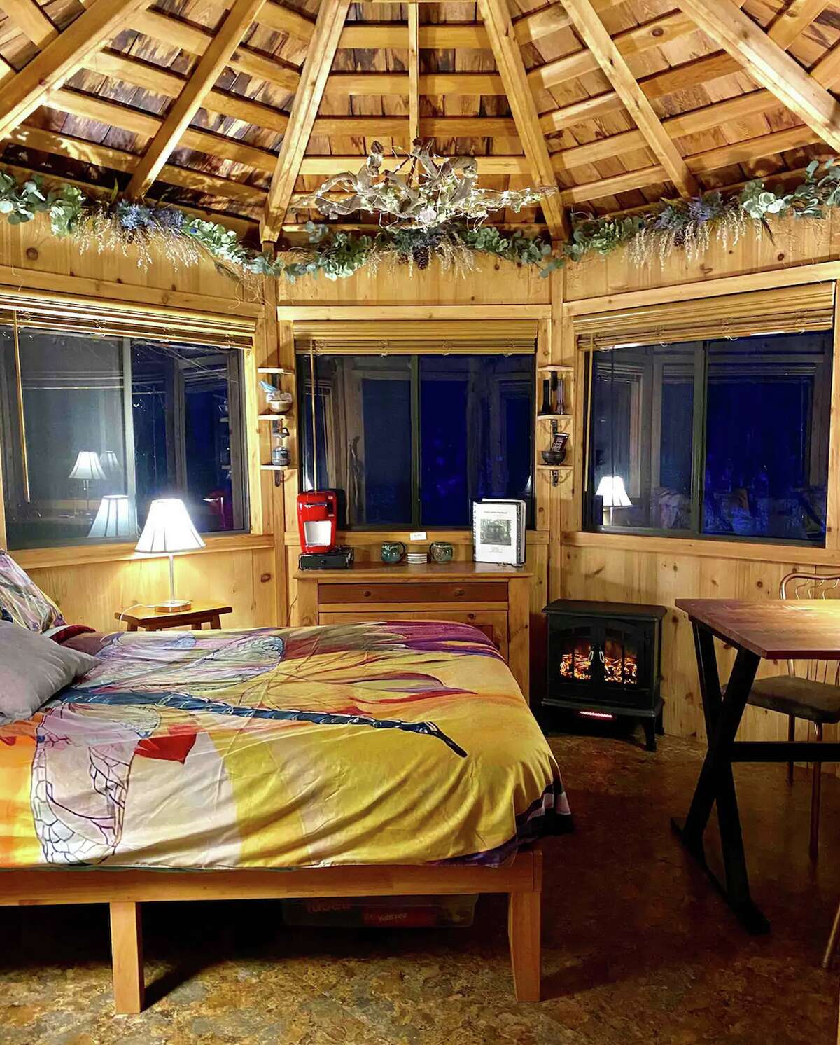 Tiny octagon house, Norwich $111 per night Airbnb description: