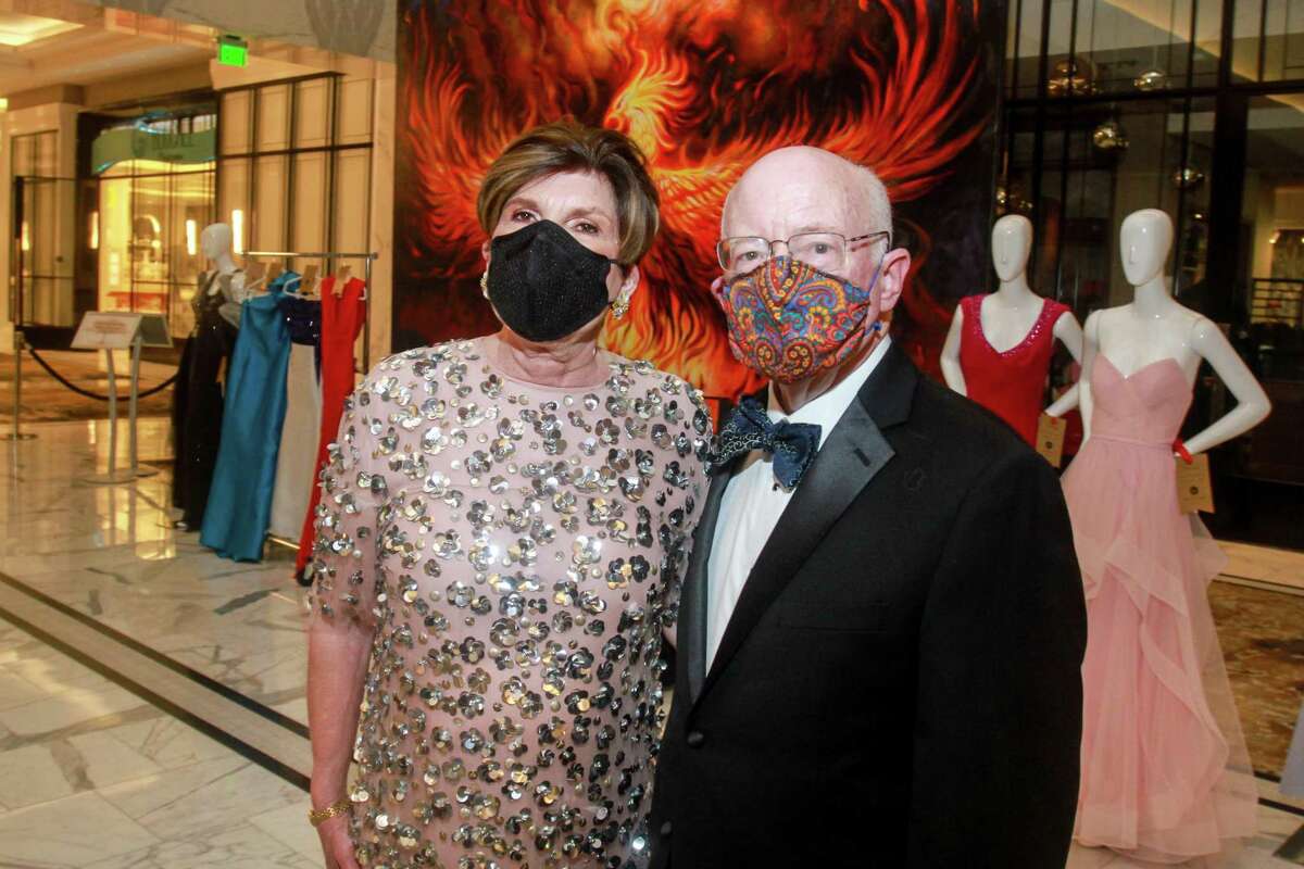Robin Angly and Miles Smith at the Houston Symphony Royal Ball on February 27, 2021.