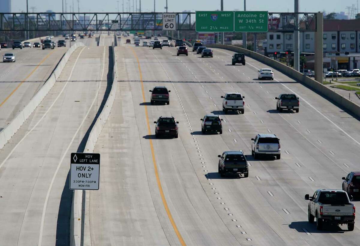 Traffic heads inbound on U.S. 290 on Feb. 7, 2021 in Houston.