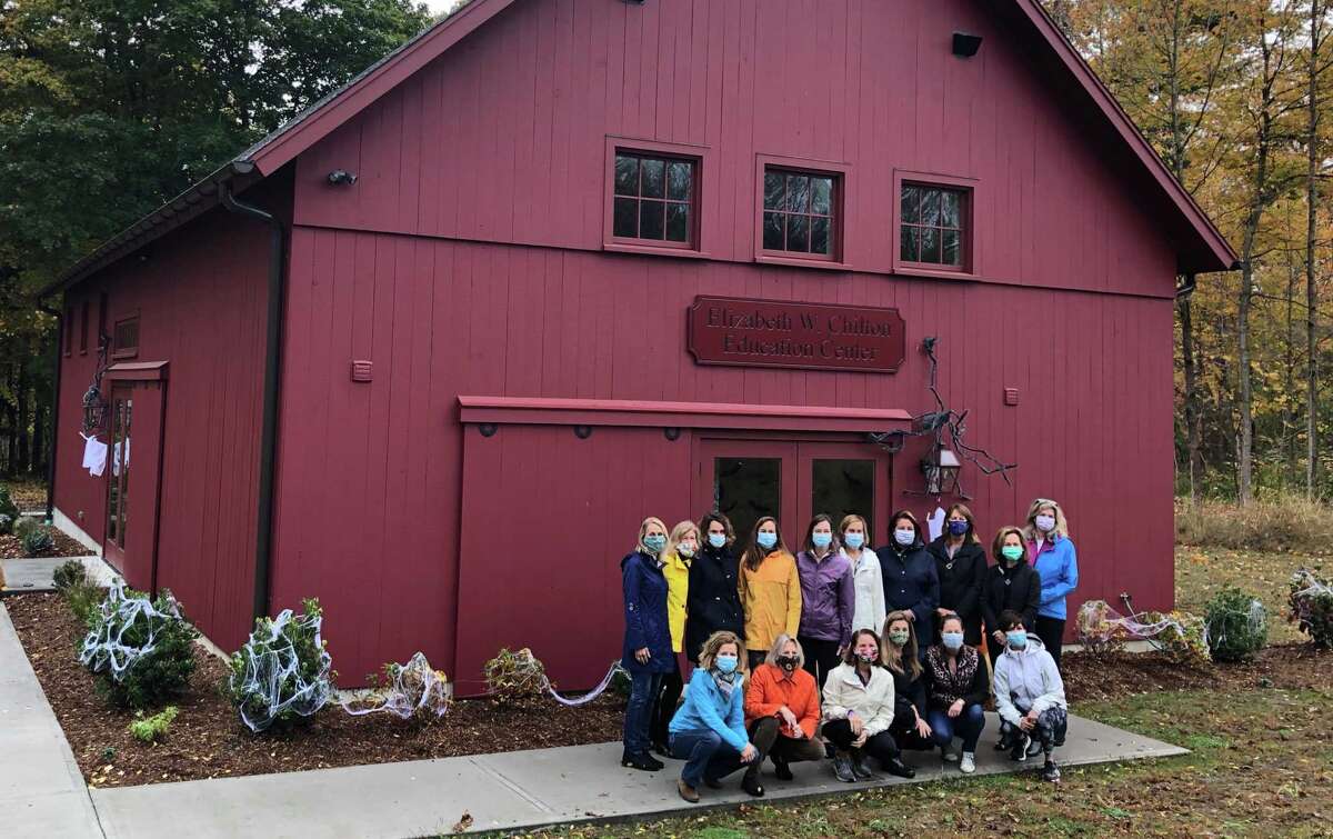 Lesley Sandison, front, left, Garden Club of Darien, Kristy Barclay, Debbie Colon, Elaine Pizzarelli, Laura Petitt and Susan Nowak; Kathy Armstrong, back, left, Susan Doelp, Kathy Lozier, Lee Gowen, Margot Congdon, Amy Harned, Margaret Arrix, Sue Hayes; Betsy Becker and Tracy Drippé, GCD 2020-21 co-presidents