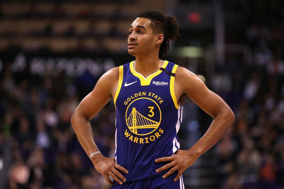 Jordan Poole of the Golden State Warriors during the second half of an NBA game against the Phoenix Suns on Feb. 12, 2020.
