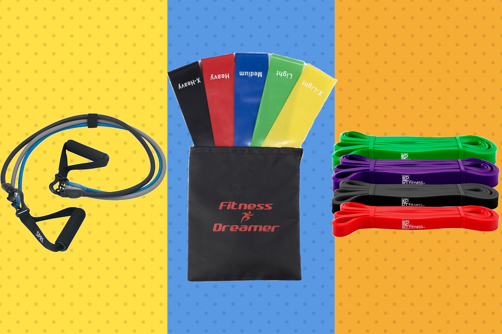 different type of resistance bands