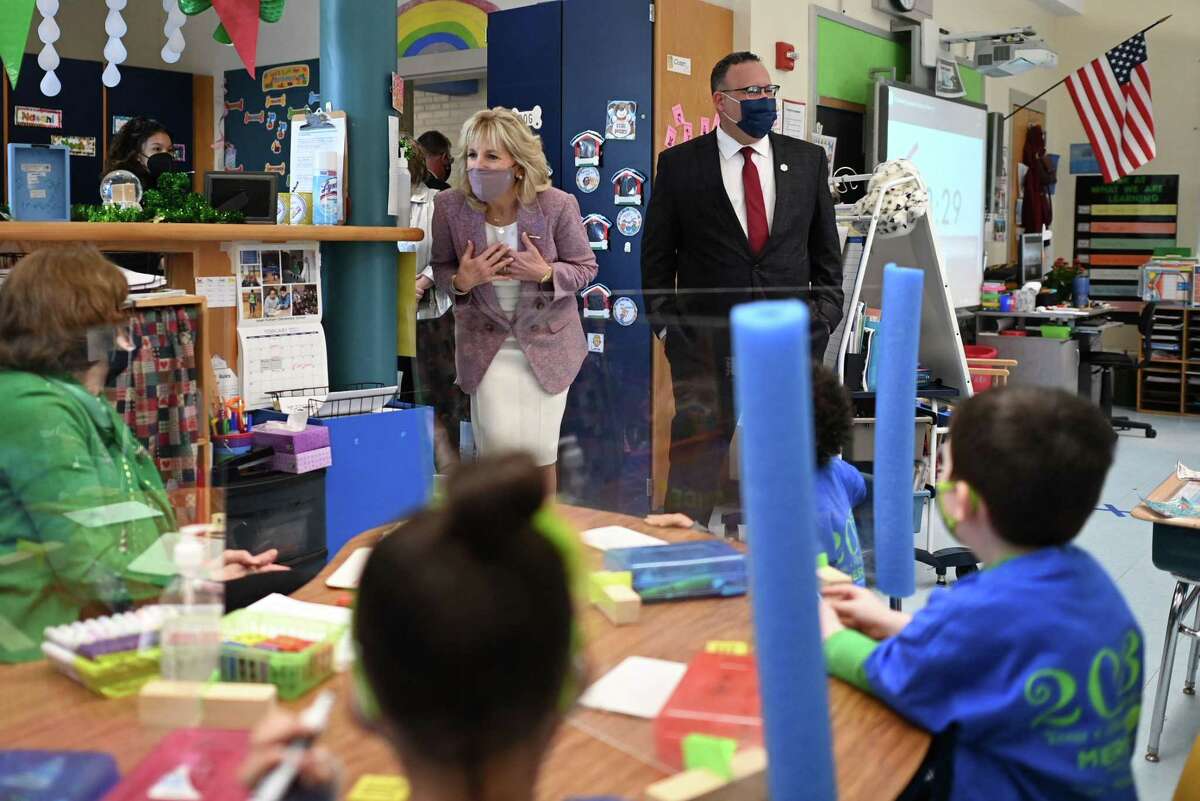 Jill Biden, Cardona tour Meriden school to see classroom learning