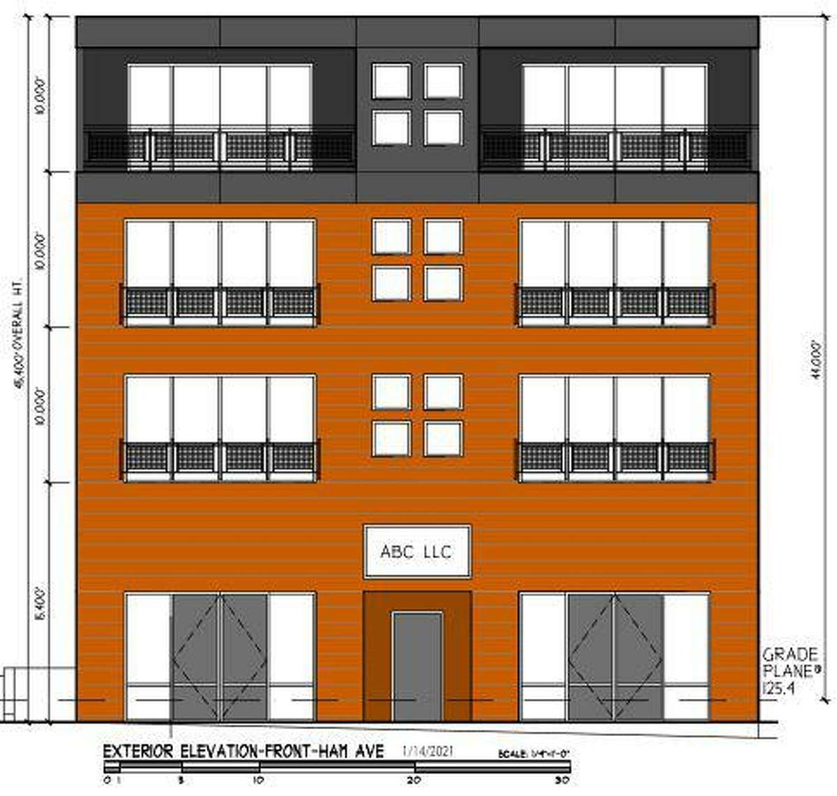 Plans for a four-story building at 171 Hamilton Ave. are under review.
