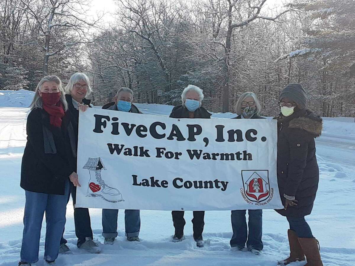 Walk for Warmth participants walked a brisk, but scenic route in Baldwin, raising funds for emergency heating that will stay in Lake County. (Submitted photo)