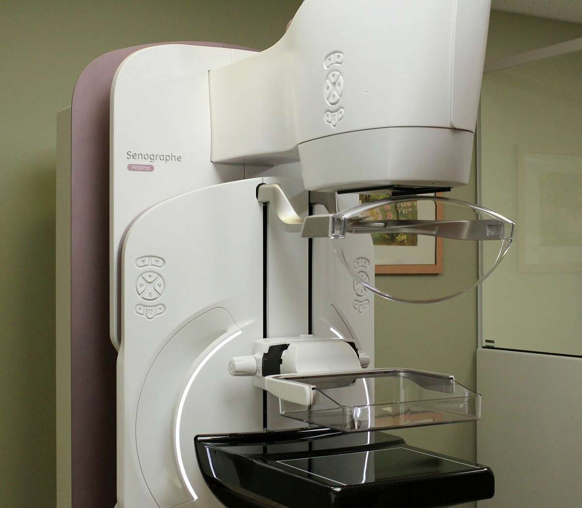 A mammography machine at Paul Oliver Memorial Hospital, which has been awarded a three-year term of accreditation in computed tomography and mammography as the result of a recent review by the American College of Radiology. (Courtesy Photo)