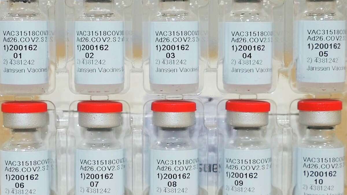 FILE - This Dec. 2, 2020, file photo provided by Johnson & Johnson shows vials of the COVID-19 vaccine in the United States. The U.S. is getting a third vaccine to prevent COVID-19, as the Food and Drug Administration on Saturday, Feb. 27, 2021 cleared a Johnson & Johnson shot that works with just one dose instead of two (Johnson & Johnson via AP)