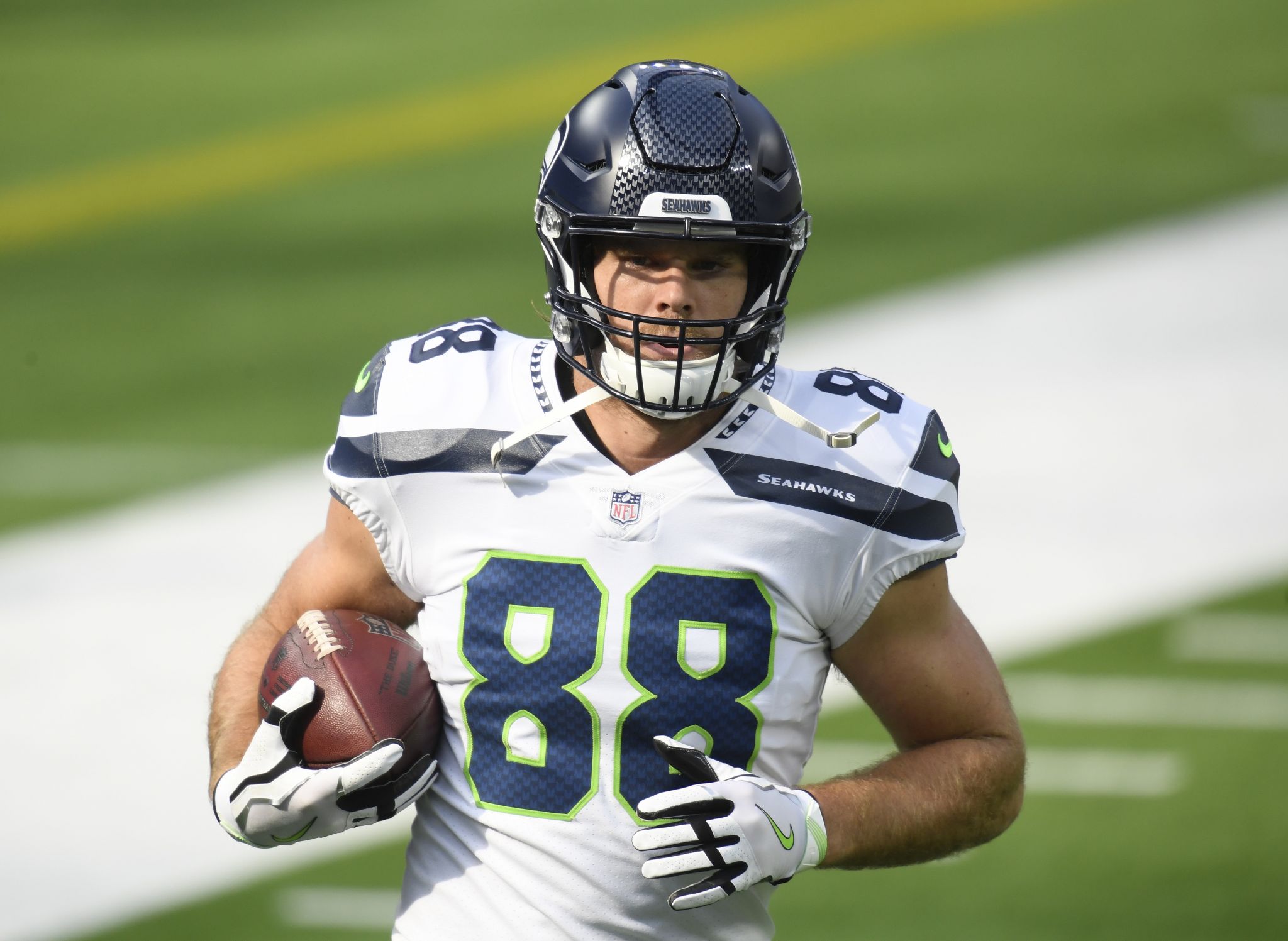 Greg Olsen says he joined Seattle Seahawks because of Russell Wilson,  'elite' culture