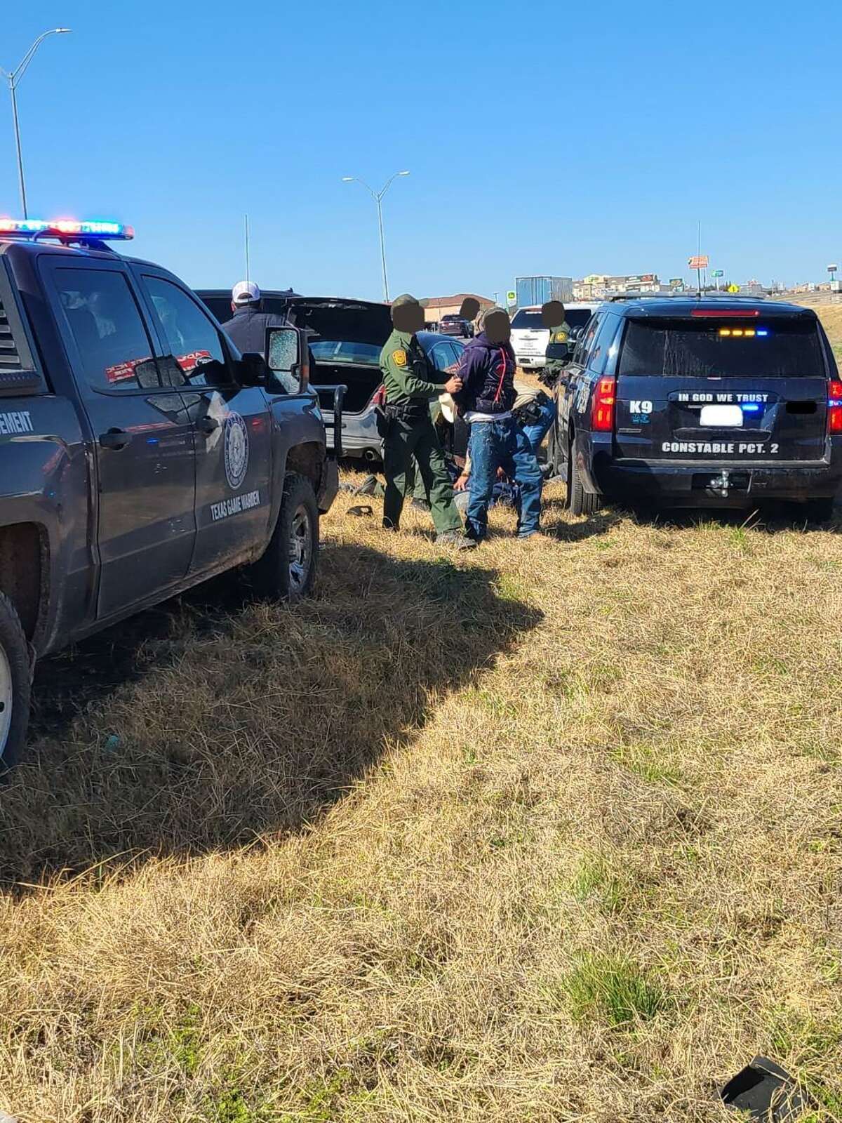 Law enforcement agencies combined efforts to stop a human smuggling attempt.