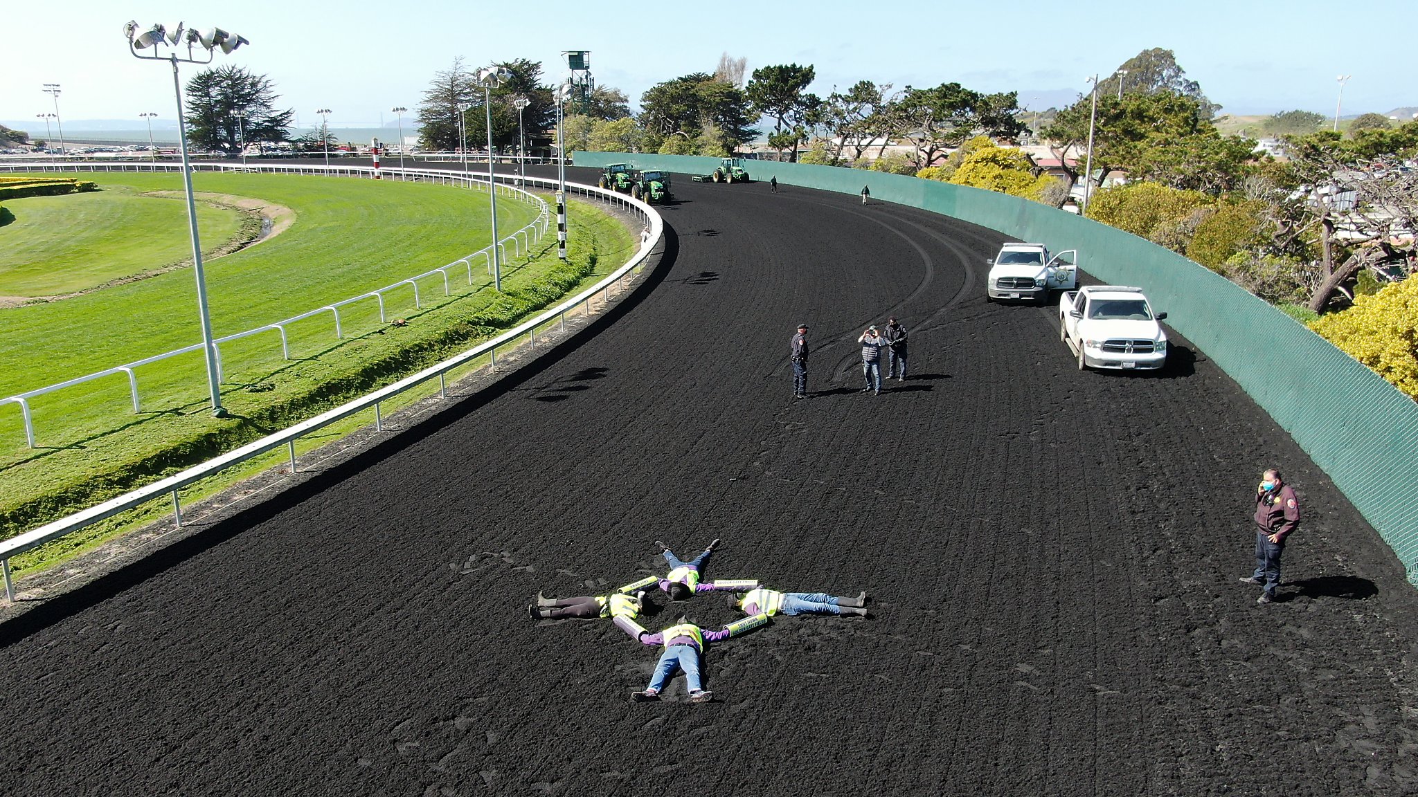 Animal rights protest shuts down a Bay Area horse racing track — and a