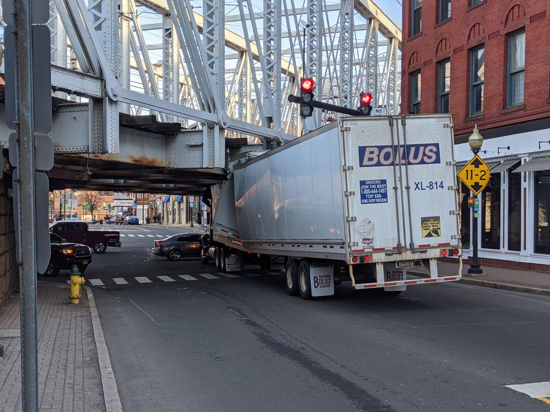 Police: Truck hits train overpass in South Norwalk - Vimarsana News