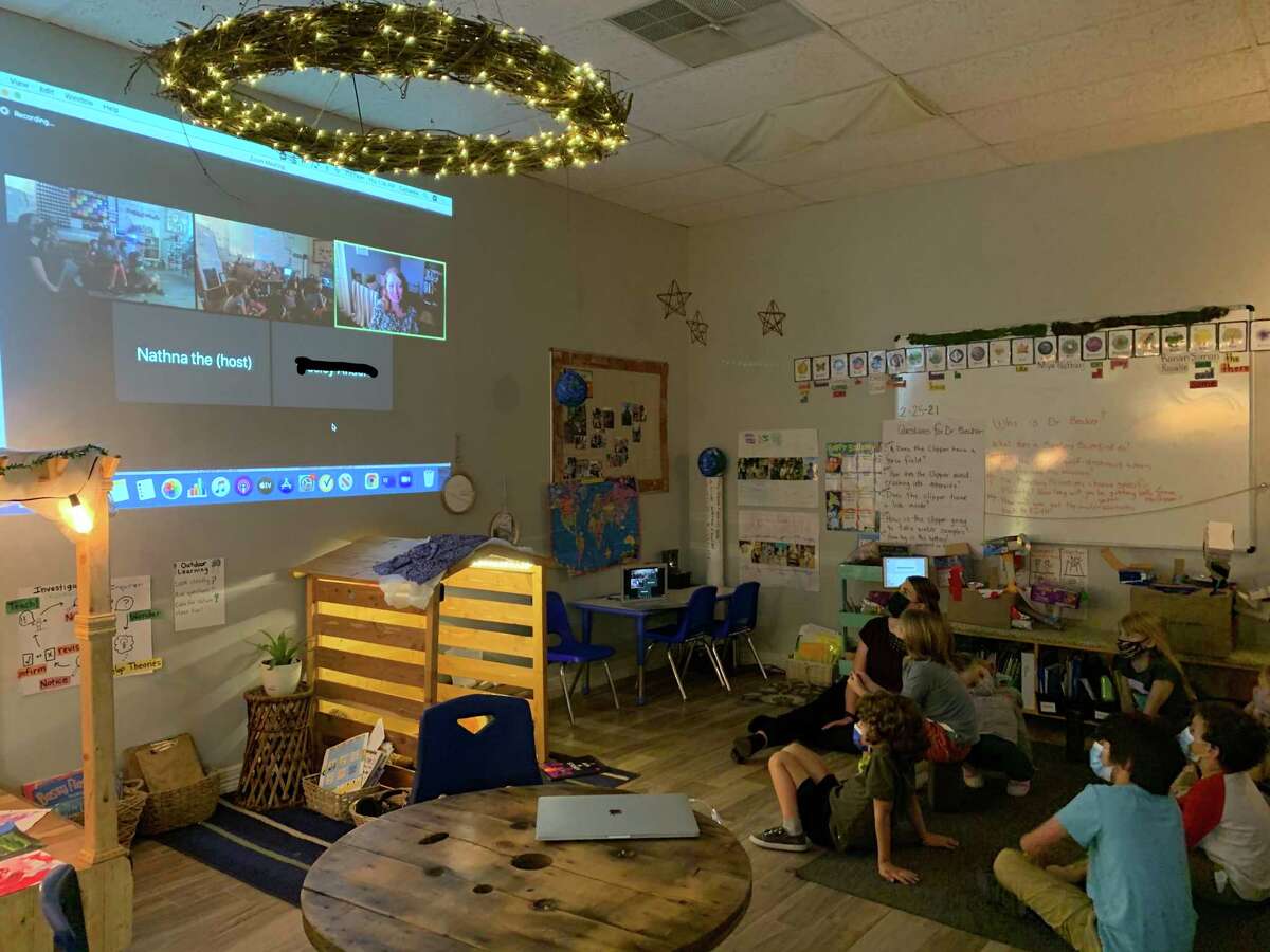 Students at the Discovery School of Innovation in The Woodlands had the opportunity to speak with a Dr. Tracy Becker, a planetary scientist, while studying the NASA Europa Clipper mission to study life on Jupiter's smallest moon.