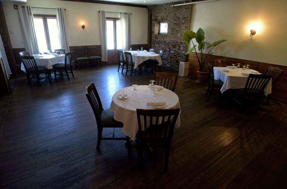 One of the dining rooms of La Zingara Ristorante in Bethel. Because of COVID restrictions La Zingara has reduced the amount of seating in the restaurant. Governor Ned Lamont recently announced plans to ease those restrictions., Bethel, Conn. Friday, March 5. 2021.