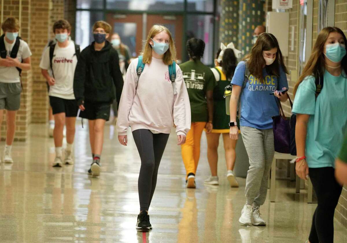 Students are shown at Stratford High School Oct. 23, 2020 in Houston. Per an Executive Order from Gov. Greg Abbott, there is no mask mandate for this school year, but Spring Branch ISD’s Strong Start Health and Safety Plan for the 2021-2022 school year states that individuals can still choose to wear a mask/face covering.
