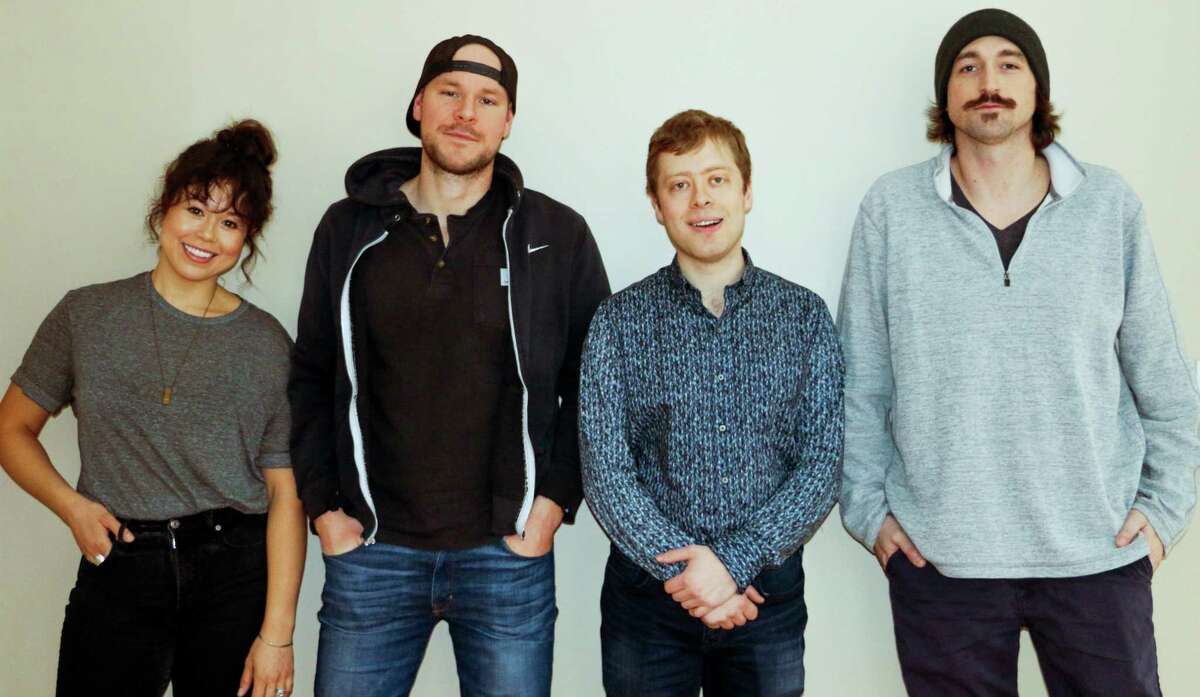 From left, Canyon Sharits, Corey Durkin, Andrew DeNicola, Dylan Cochrane - members of New Milford's Fast River Band