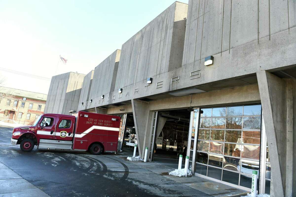 The New Haven Fire Department Headquarters photographed on February 4, 2021.