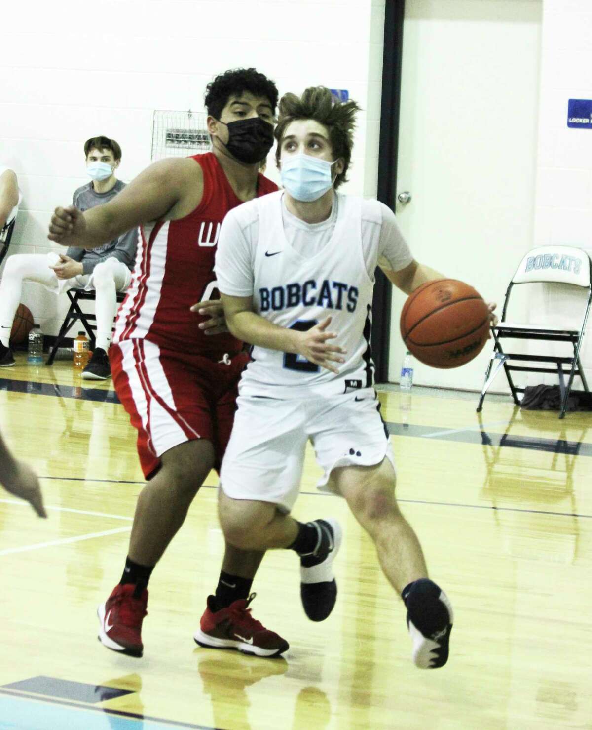 Brethren's Skylar Wojciechowski, pictured in a game earlier this season, led his team with 19 points on Saturday in a loss to Mesick. (News Advocate file photo)