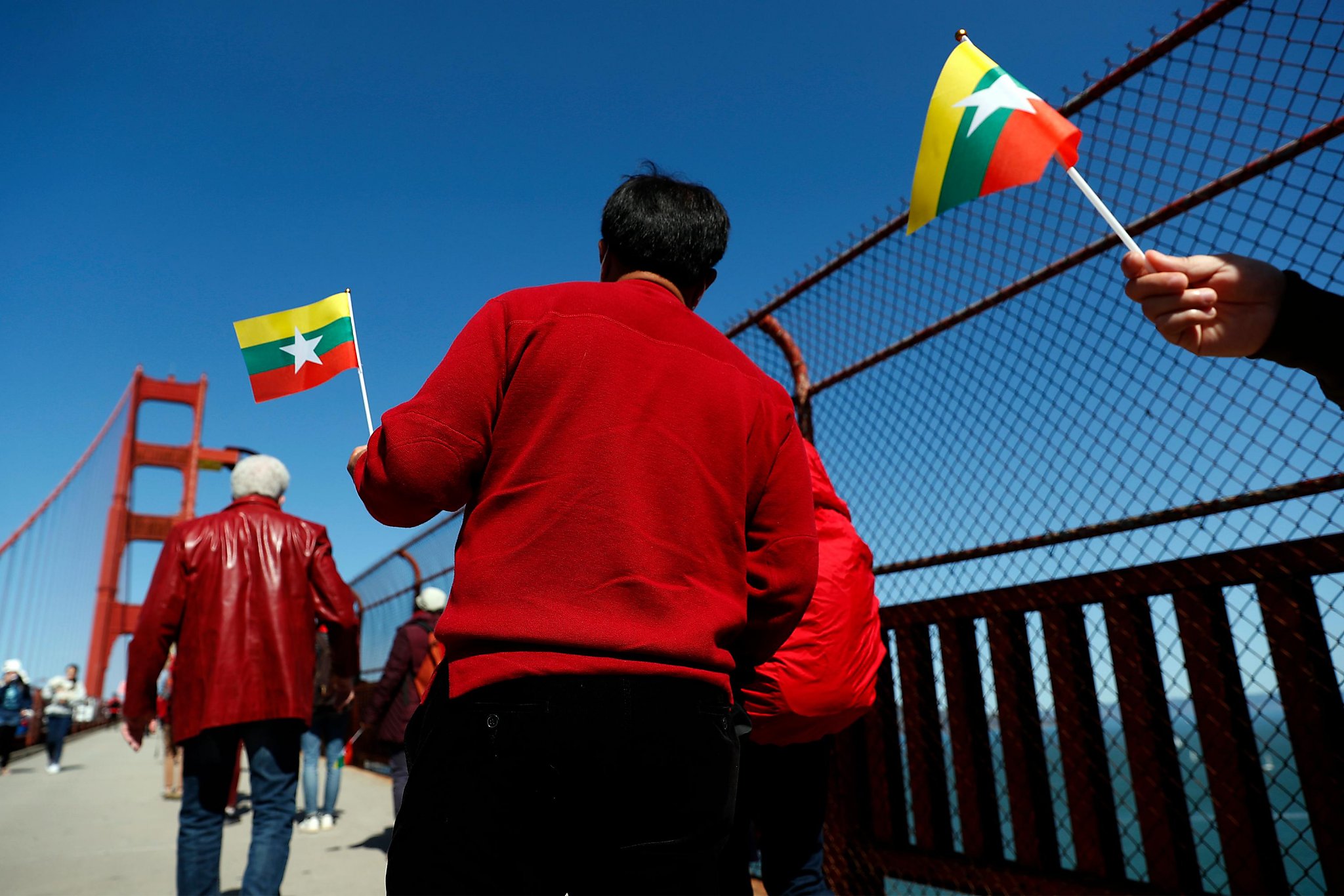 Hundreds walk Golden Gate Bridge in solidarity with people of Myanmar - Vimarsana News