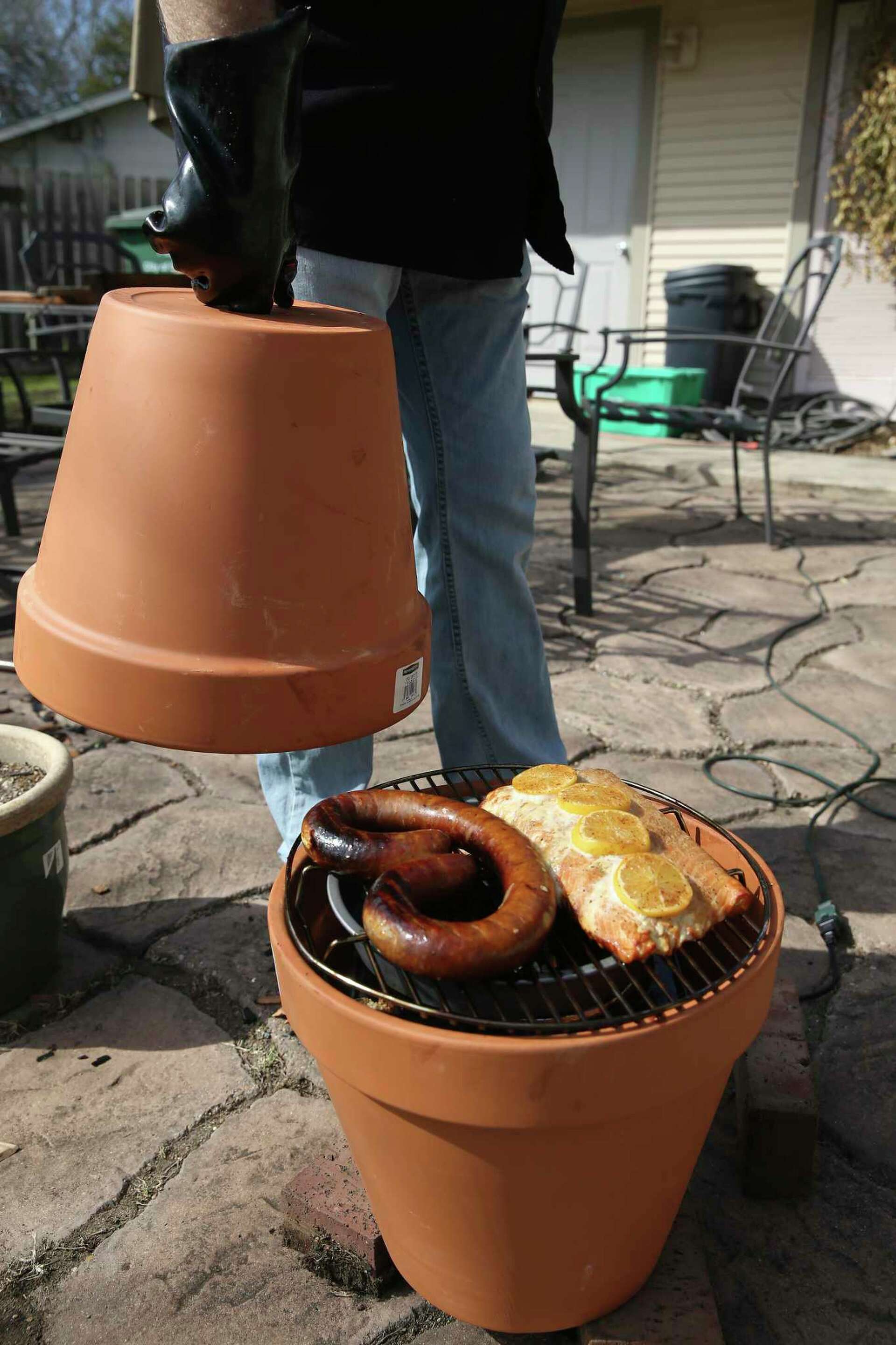 How to DIY hack your own smoker with flower pots and a hot plate a la Alton Brown