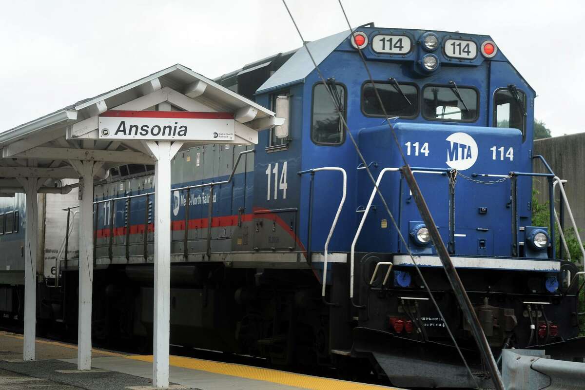 The Waterbury line Metro-North train pulls through the Ansonia train station, in Ansonia, Conn. July 23, 2018.