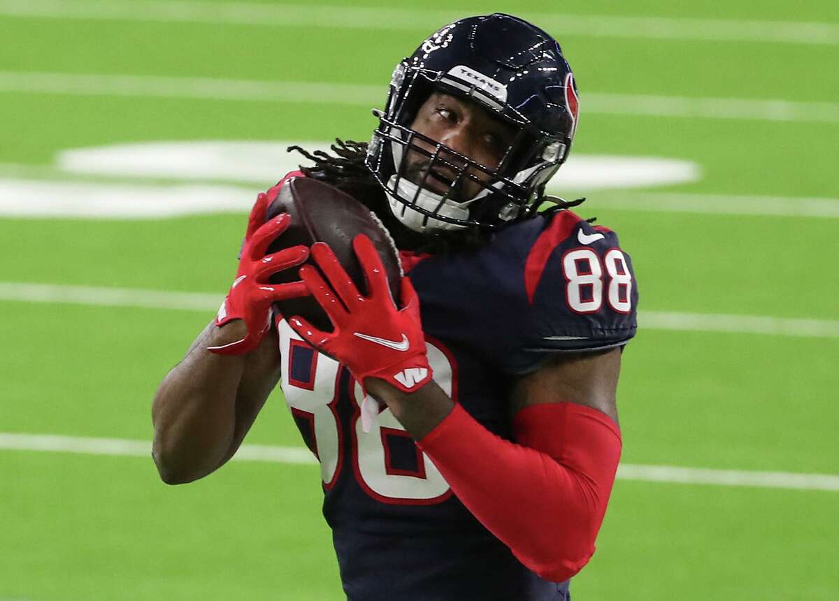 tekst Ambient Kælder Texans' Jordan Akins on that taunting flag, added blocking duties