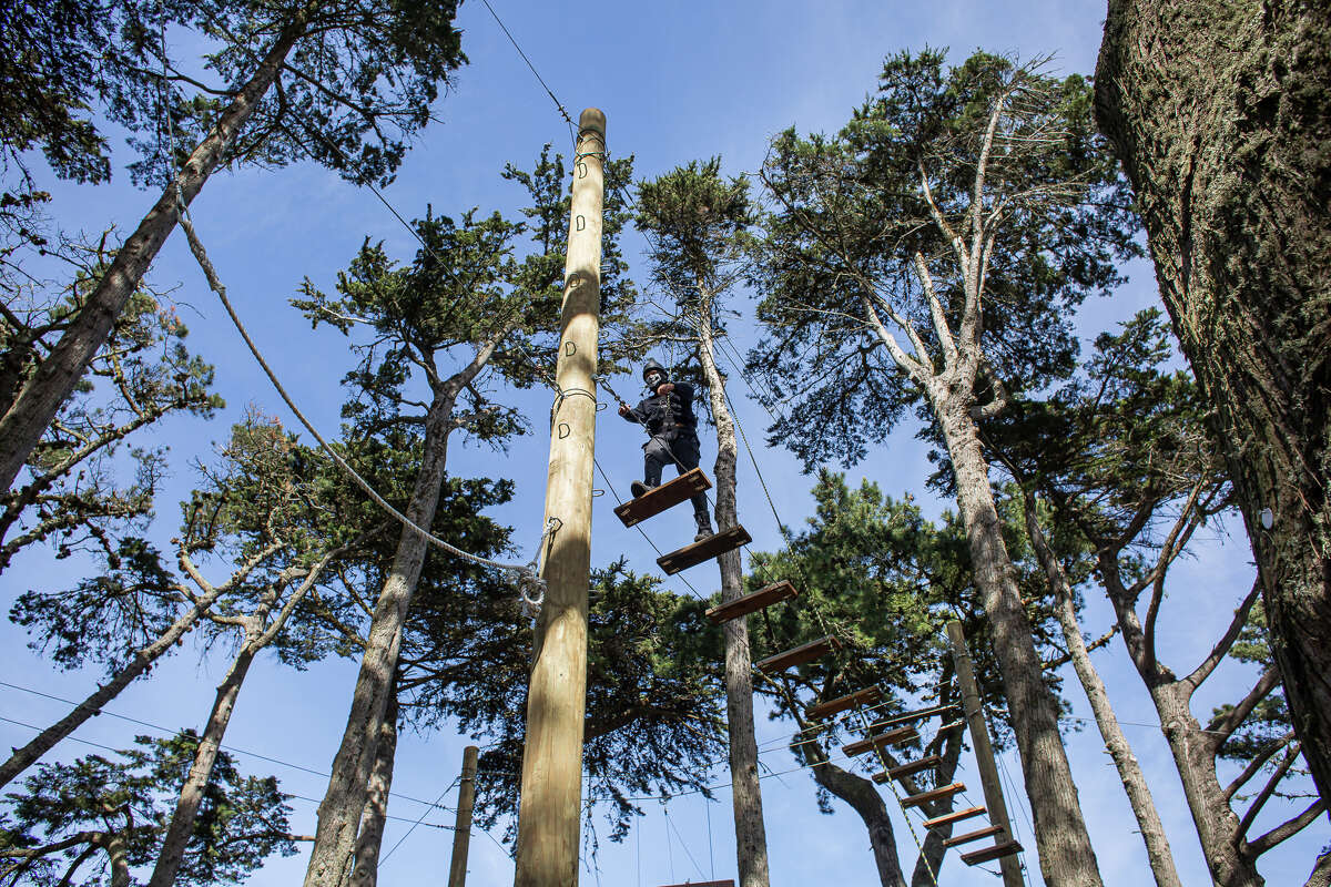 I tried San Francisco’s new ropes course in McLaren Park. And I have a