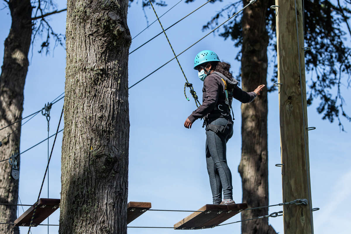 I tried San Francisco’s new ropes course in McLaren Park. And I have a