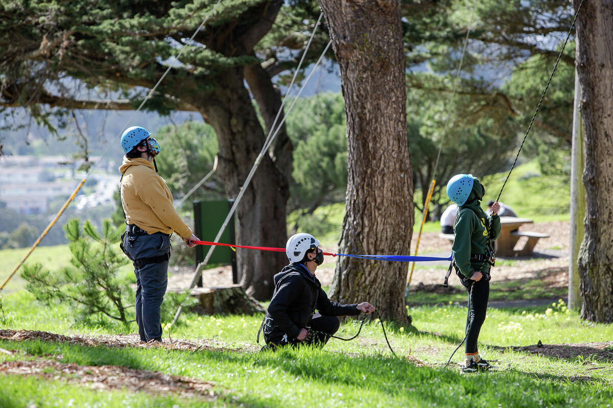 I tried San Francisco’s new ropes course in McLaren Park. And I have a