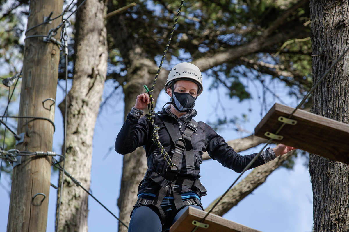 I tried San Francisco’s new ropes course in McLaren Park. And I have a