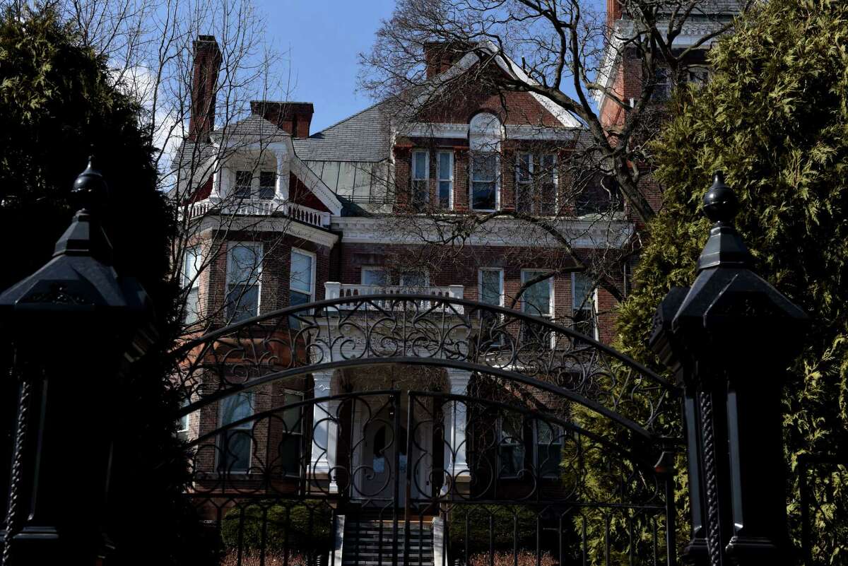 The New York State Executive Mansion is seen from Eagle Street on Tuesday, March 9, 2021, in Albany, N.Y. (Will Waldron/Times Union)