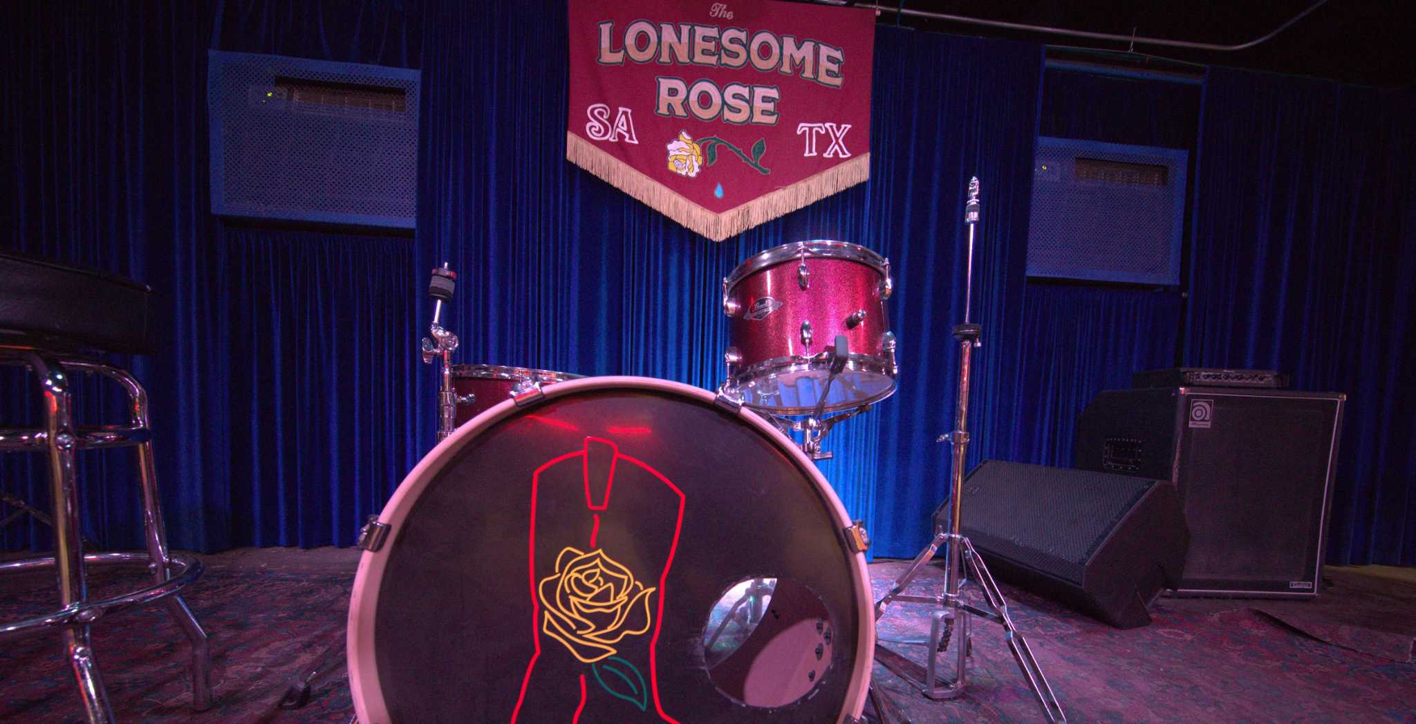 Photos of empty San Antonio music venues The Lonesome Rose, Majestic