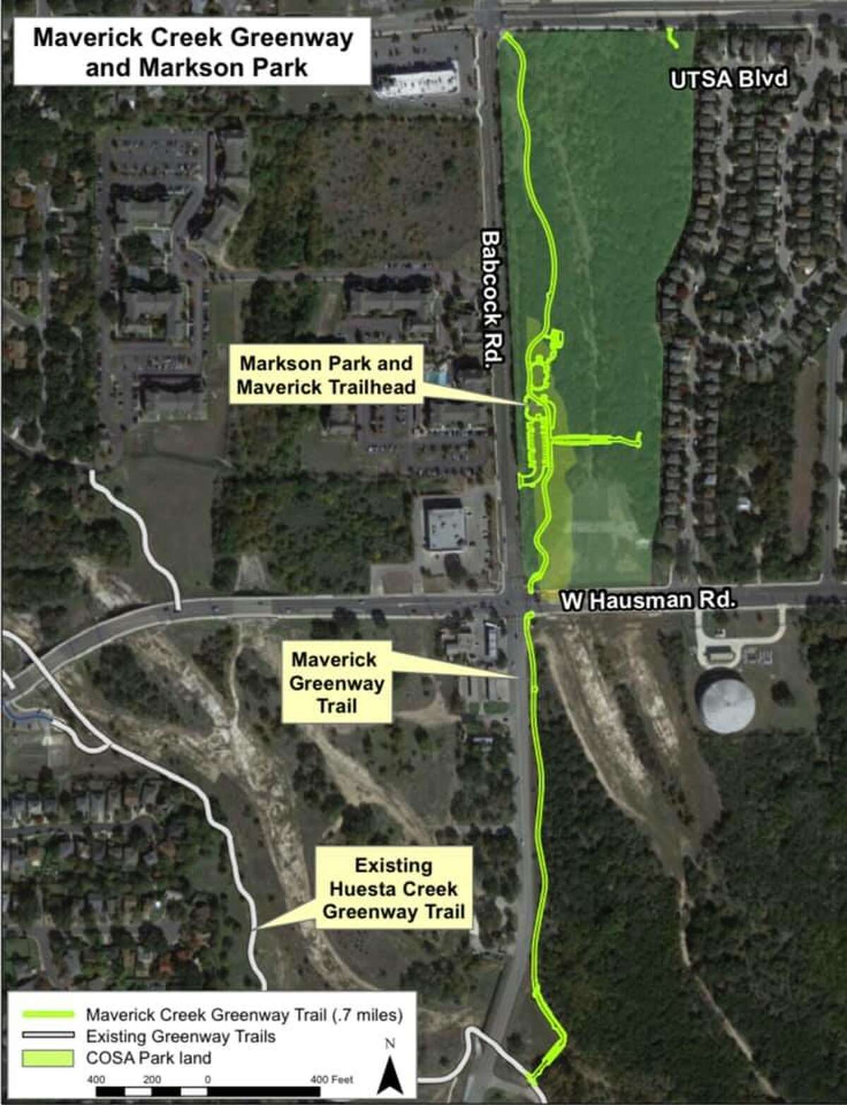The new trail connects to the Leon Creek Greenway.
