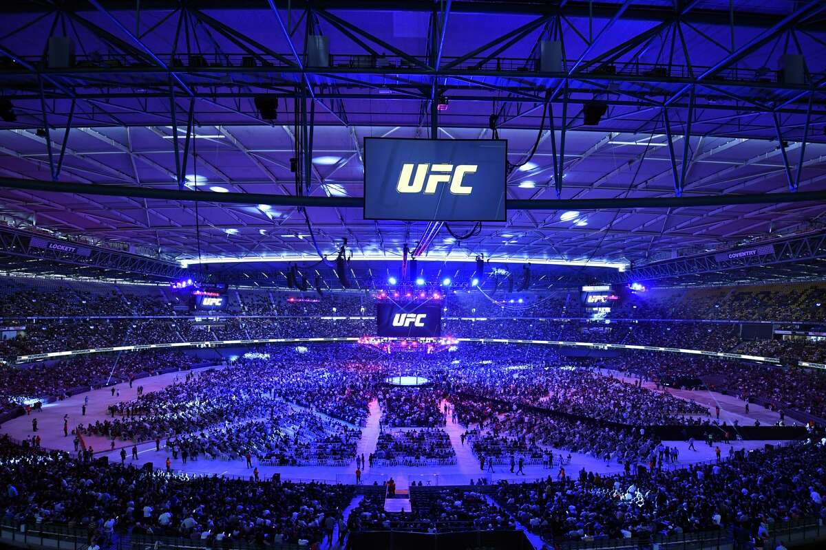 MELBOURNE, AUSTRALIA - OCTOBER 06: A general view of the Octagon during the UFC 243 event at Marvel Stadium on October 06, 2019 in Melbourne, Australia. (Photo by Jeff Bottari/Zuffa LLC/Zuffa LLC via Getty Images)