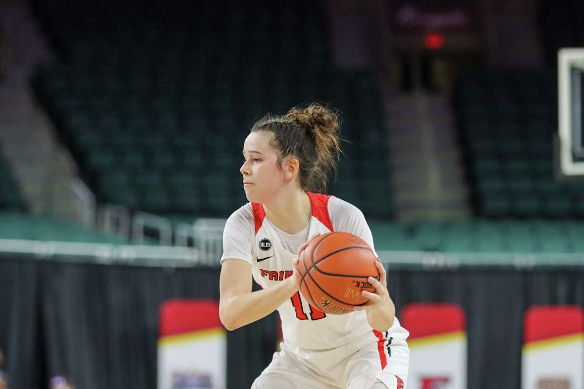 Junior forward Lou Lopez-Senechal led Fairfield with 21 points in the Stags, 51-40, victory over Manhattan in Thursdays 2021 MAAC Tournament Quarterfinals. Photo courtesy MAAC Tournament.
