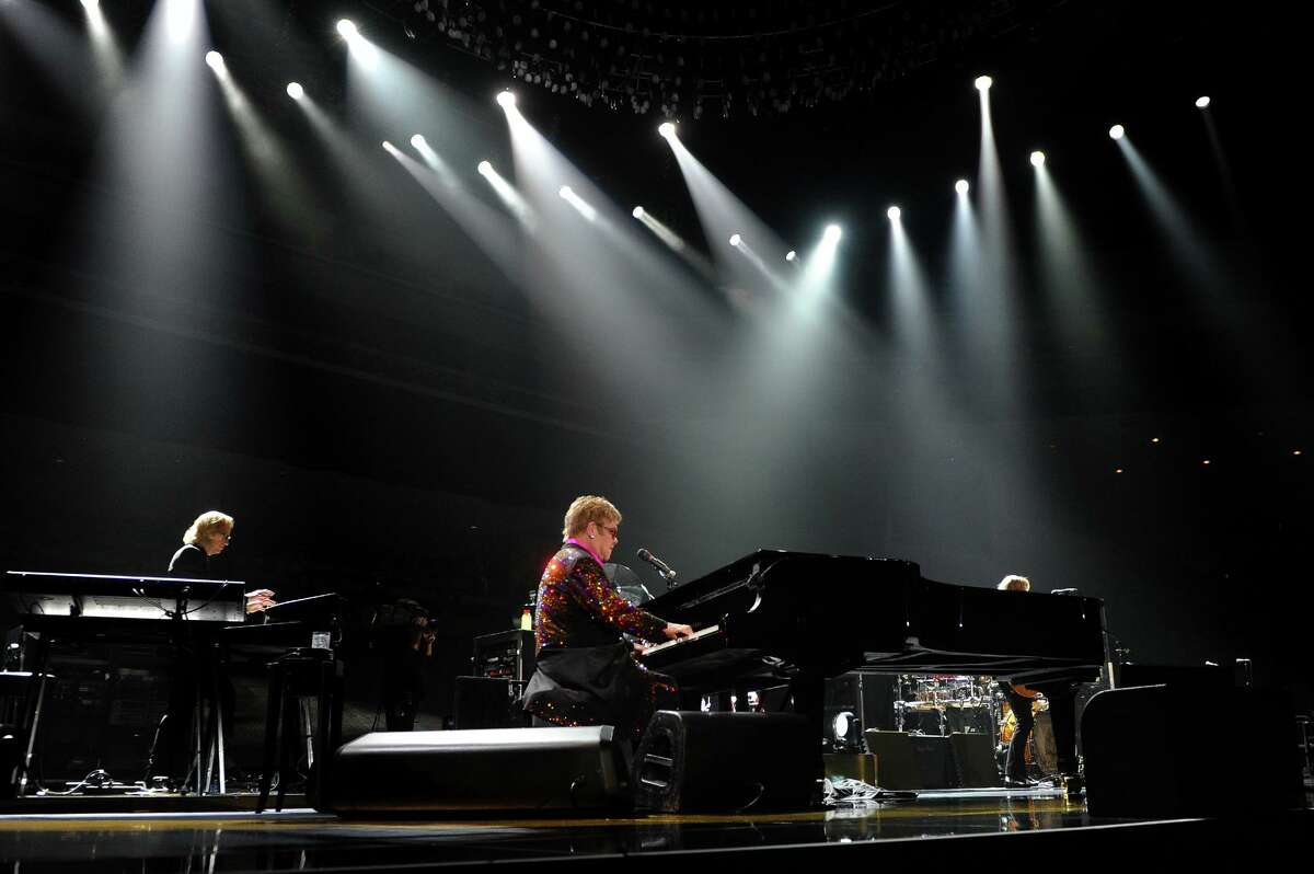 Sir Elton John performs in concert at the Webster Bank Arena in downtown Bridgeport, Conn. on Friday November 8, 2013.