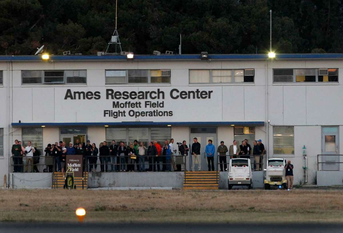 This 2003 file photo shows NASA employees at Moffett Field in Mountain View. NASA said Wednesday it is assessing Moffett Field as a location for a possible shelter for unaccompanied migrant children.