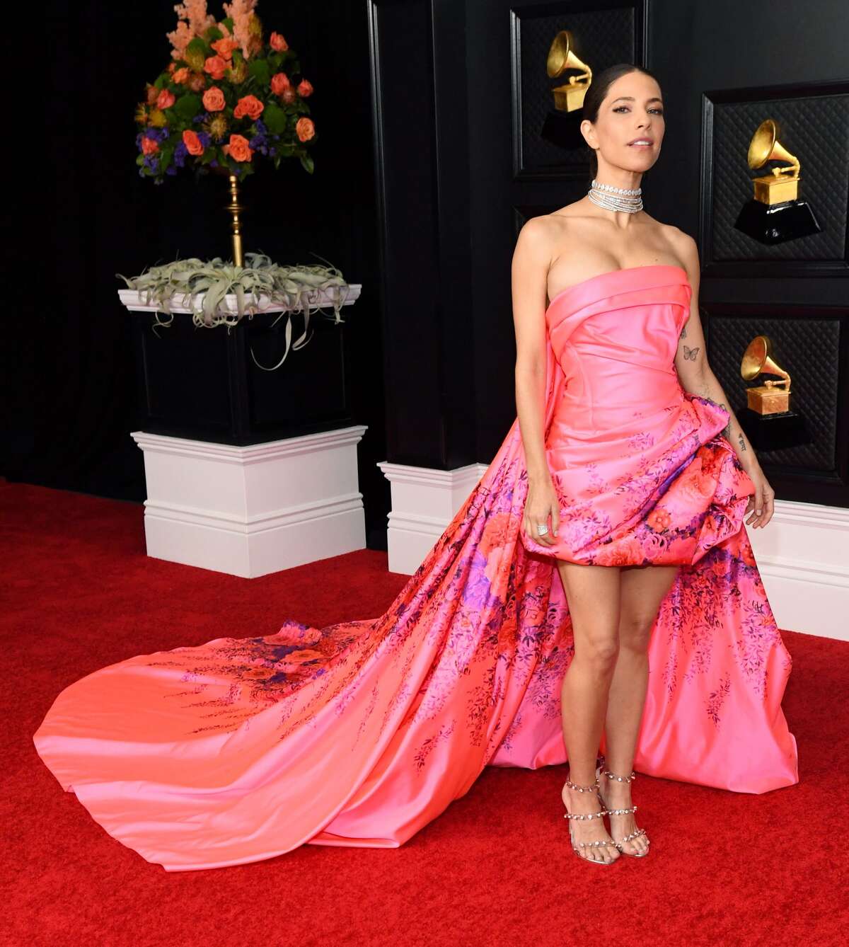 Debi Nova attends the 63rd Annual GRAMMY Awards at Los Angeles Convention Center on Mar. 14, 2021 in Los Angeles.