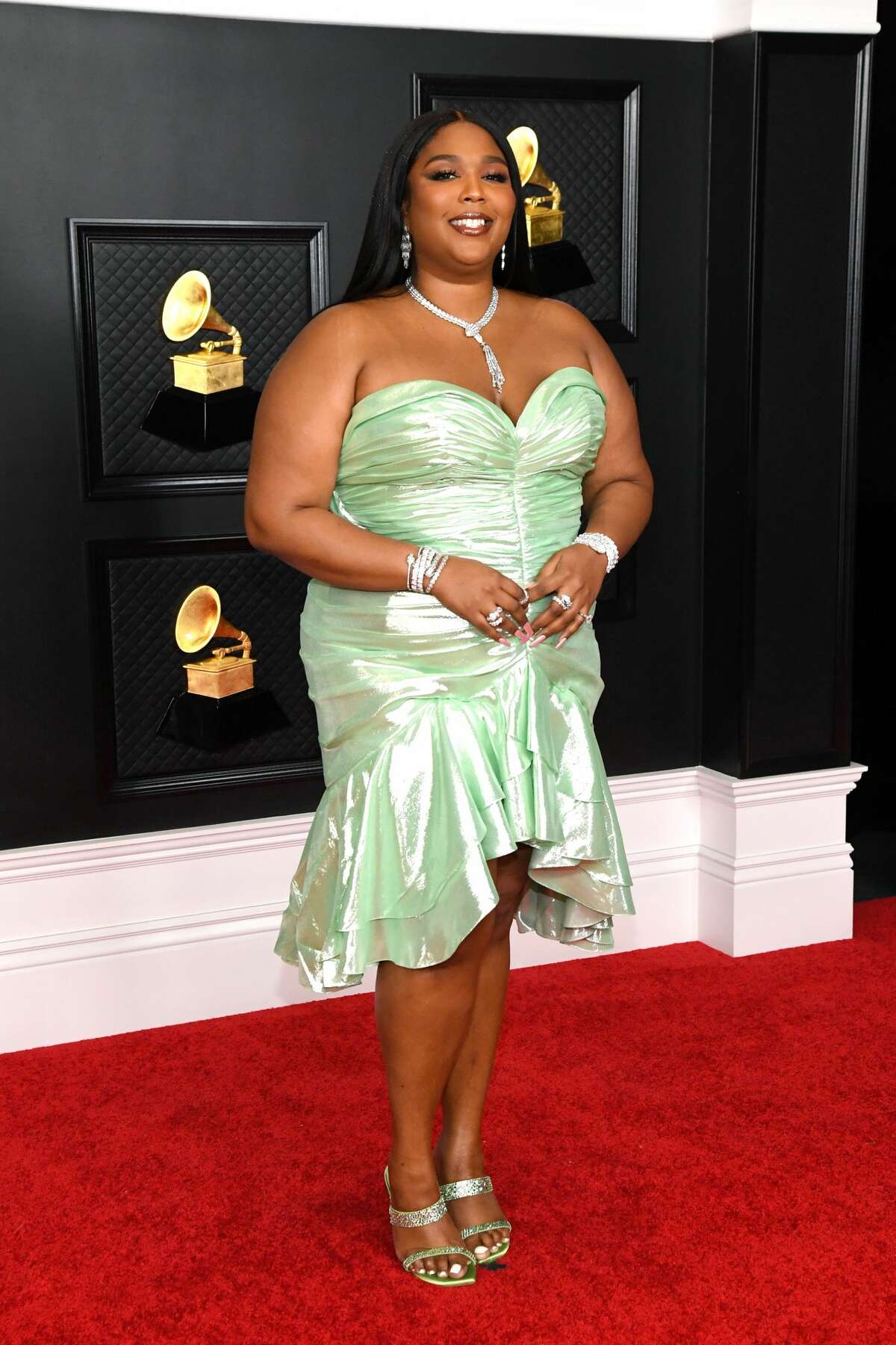Lizzo attends the 63rd Annual GRAMMY Awards at Los Angeles Convention Center on Mar. 14, 2021 in Los Angeles.