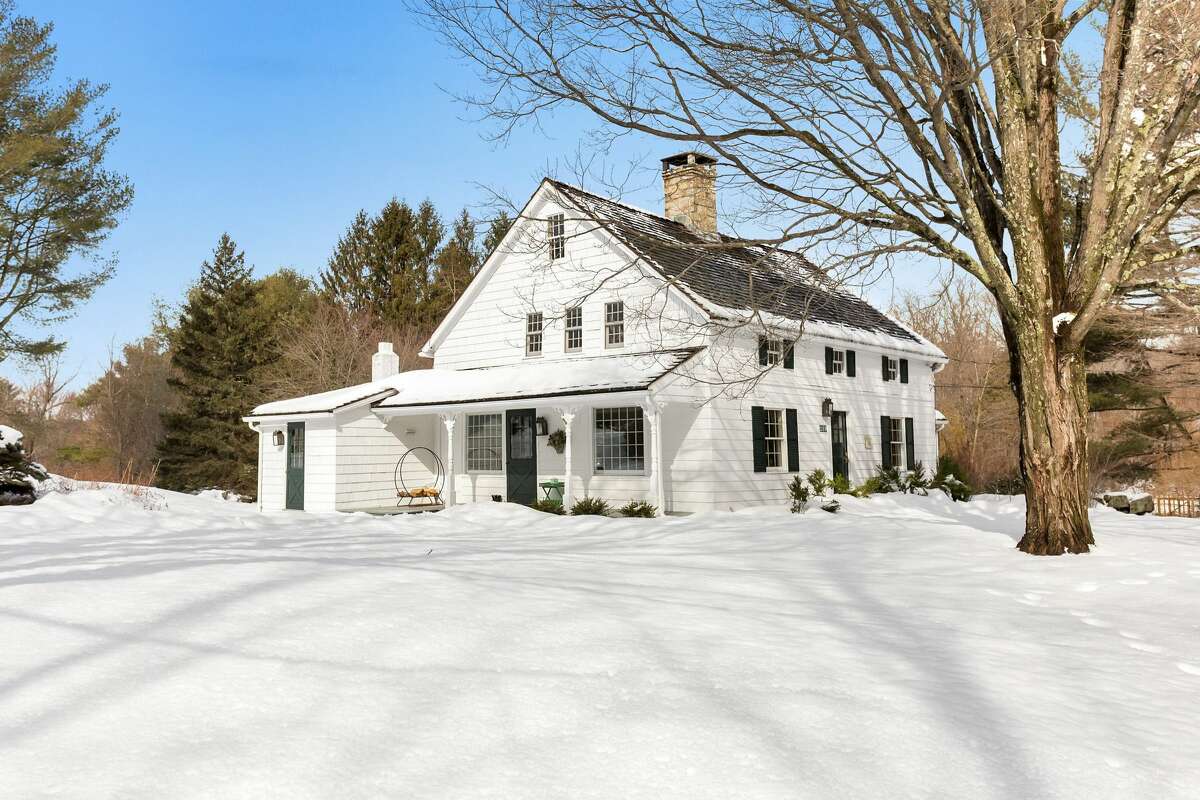 Antique Cape house on the Morgan-Olmstead Farm at 289 Nod Hill Road, Wilton.