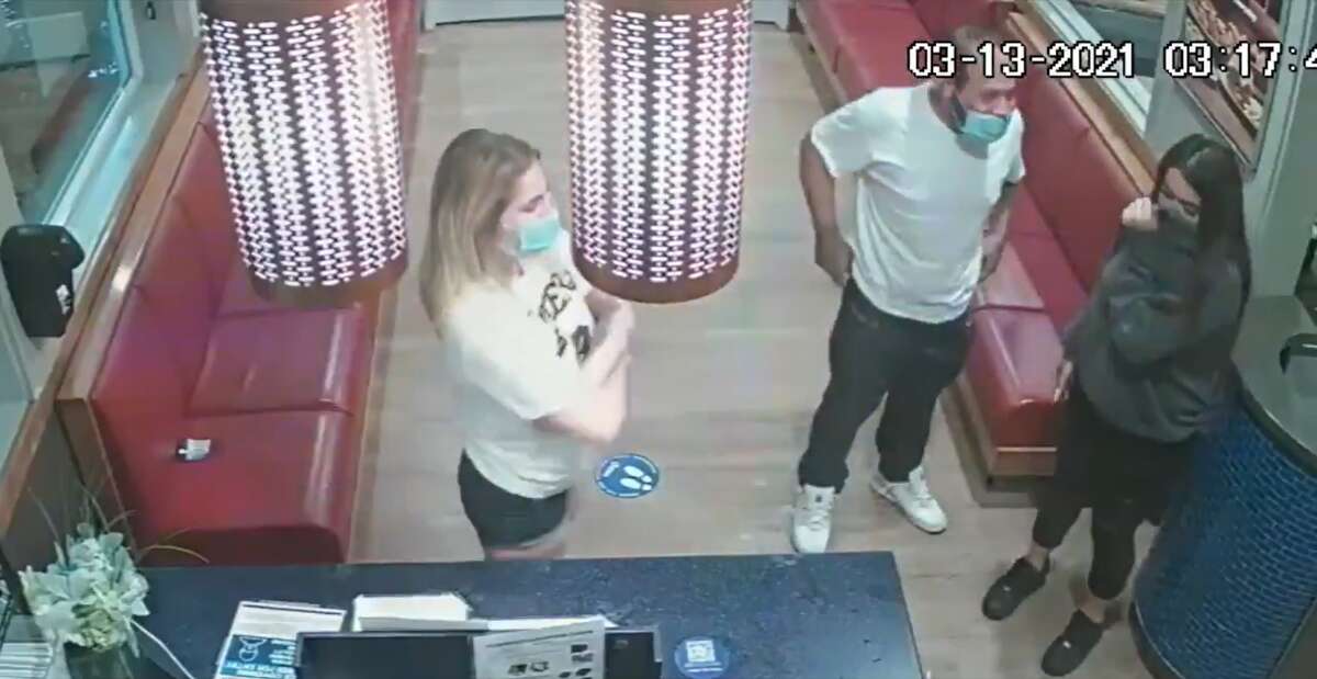 San Antonio police have released video footage in hopes of identifying three people in connection with a fatal shooting at a West Side IHOP on Saturday.