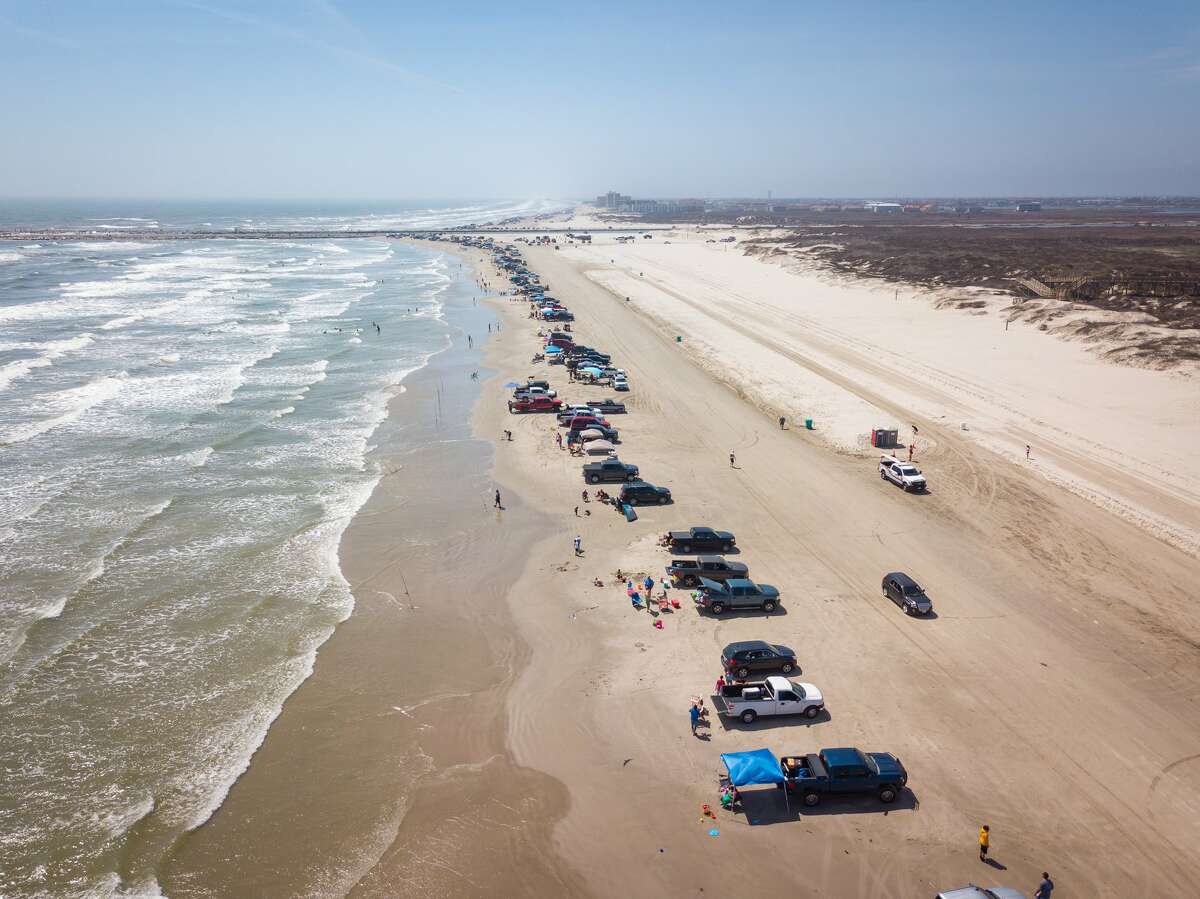 Photos show Spring Breakers are showing up at South Texas beaches