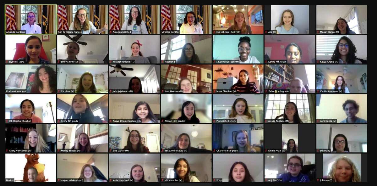 Community participation in the free Ms President US election event, March 21, is highly encouraged, and easy to do over Zoom. Some of the candidates for the election, and their mentors are pictured.