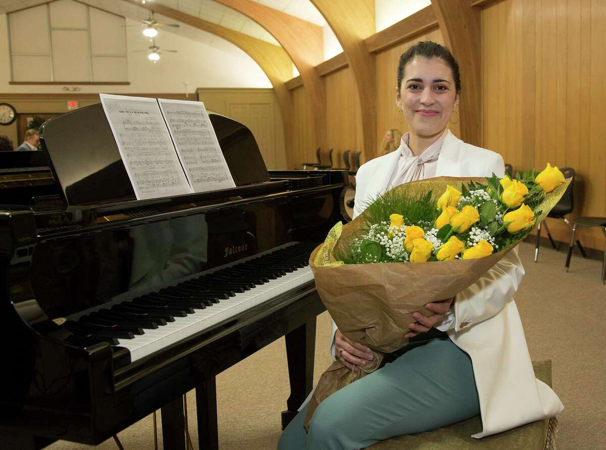 Anna-Maria Gkouni, from Athens, Greece takes the reigns as the Conroe Symphony Orchestra's new Conductor and Music Director. Gkouni is set to lead the all-volunteer symphony in its 24th Season. She met patrons in a reception Tuesday night where she was presented a bouquet of yellow roses welcoming her to Texas.