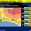Southeast Texas is at a slight risk to see severe thunderstorms beginning around noon on Wednesday, March 17, 2021.