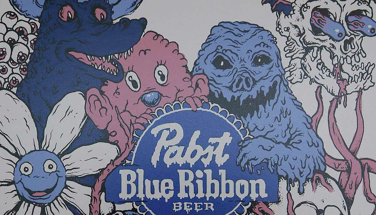 “Monster Party,” by Austin artist Patrick Carroll, is one of the top 25 entries in the Pabst Brewing Company’s 2020 can design contest. The images are on display in the new Pabst Blue Ribbon Studios gallery in Southtown.